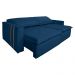Sofá Retrátil Reclinável 2 lugares 180 cm México Veludo Azul Marinho K01 - D'Rossi