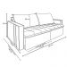 Sofá Retrátil Reclinável 2 lugares 180 cm México Veludo Off White K01 - D'Rossi
