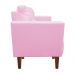 Sofá Retrô Namoradeira 2 Lugares Livia Suede Rosa Bebê Pés Chanfrado - D'Rossi