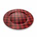 Sousplat Natalino de Plástico Xadrez Vermelho e Preto 33 cm - D'Rossi