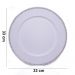 Sousplat Para Prato De Mesa Decorativo Branco Com Detalhes em Rose 33 cm - D'Rossi
