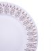 Sousplat Para Prato De Mesa Decorativo Branco Com Flores Em Rose 33 cm - D'Rossi