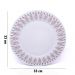 Sousplat Para Prato De Mesa Decorativo Branco Com Flores Em Rose 33 cm - D'Rossi