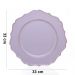 Sousplat Para Prato De Mesa Decorativo Cinza e Rosê Com Borda Irregular 33 cm - D'Rossi