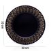 Sousplat Para Prato De Mesa Decorativo Preto Com Flores Em Dourado 33 cm - D'Rossi