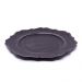 Sousplat Para Prato De Mesa Decorativo Preto e Dourado Com Bordas Irregular 33 cm - D'Rossi