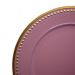 Sousplat Para Prato De Mesa Decorativo Rosa Com Detalhes em Dourado 33 cm - D'Rossi