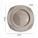 Sousplat Redondo Decorativo Natalino Prata 35x35x35 cm D'Rossi