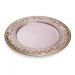 Sousplat de Plástico Rosa e Dourado com Detalhe em Arabesco 33 cm - D'Rossi
