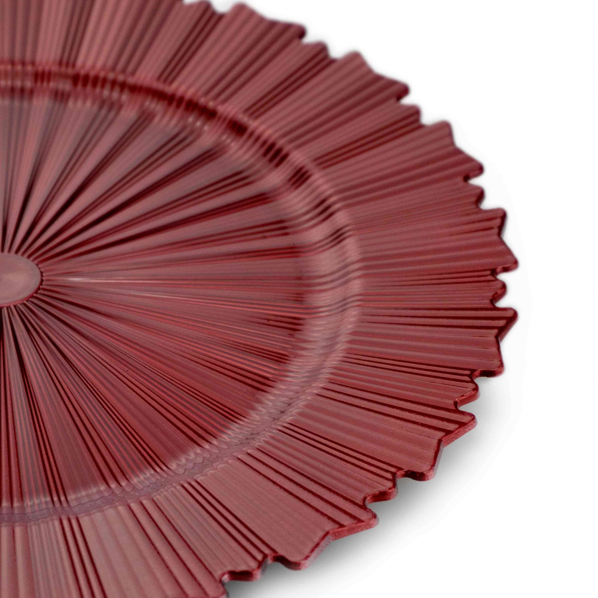 Sousplat de Plástico Vermelho com Relevo e Lateral em Recortes 33cm -  D'Rossi