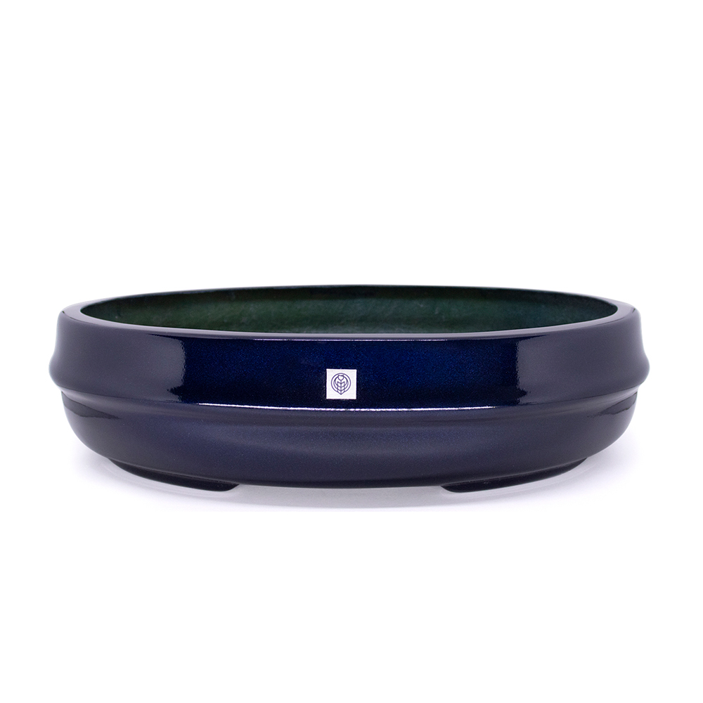 Vaso Bacia Decorativo Osaka Azul Perolizado 16x65x52 cm - D'Rossi