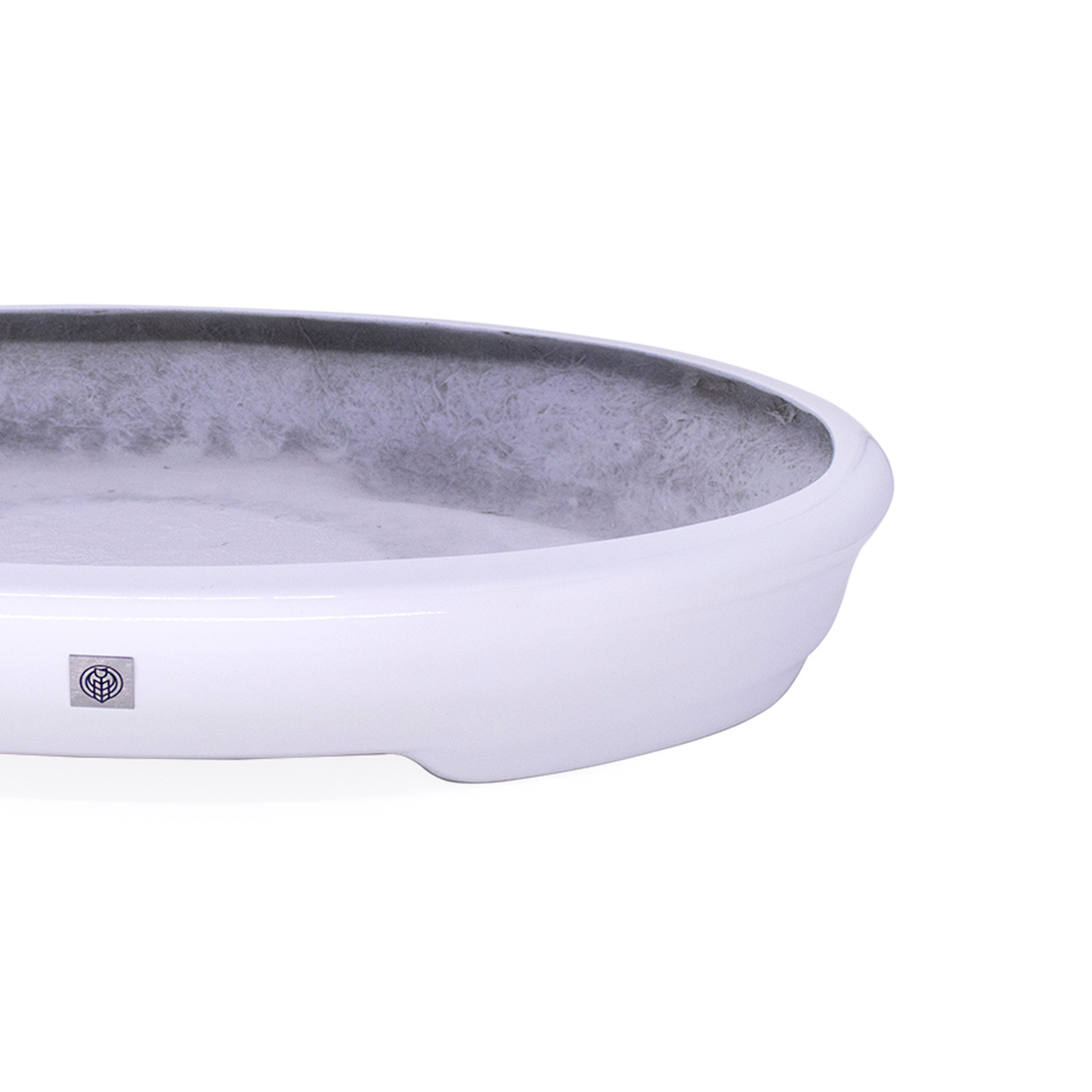 Vaso Bacia Decorativo Osaka Branco P 7x46x35 cm - D'Rossi