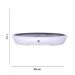 Vaso Bacia Decorativo Osaka Branco P 7x46x35 cm - D'Rossi