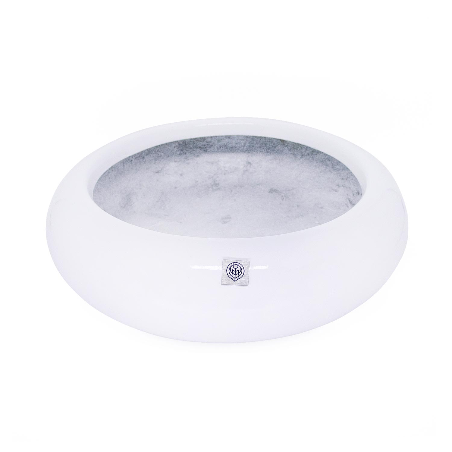 Vaso Bacia Decorativo Redondo Branco P 9x30 cm - D'Rossi