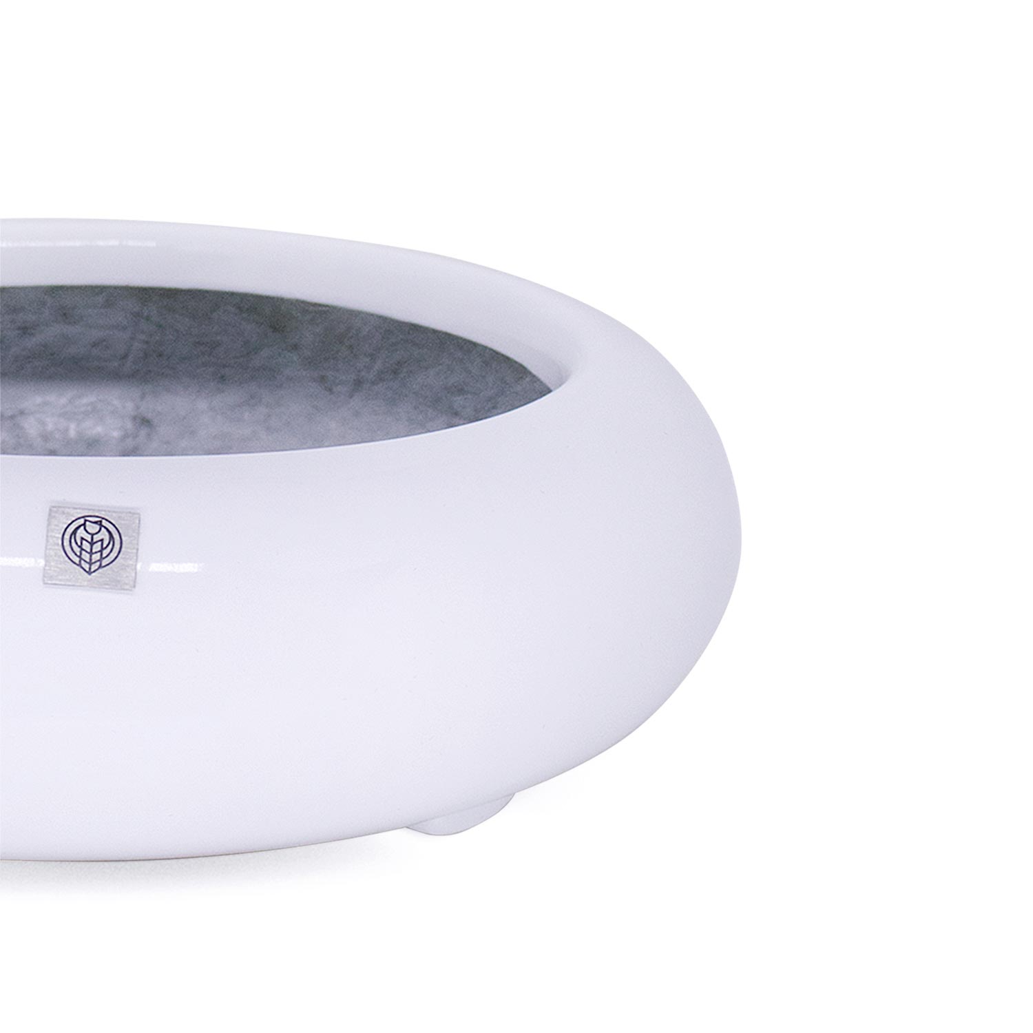 Vaso Bacia Decorativo Redondo Branco P 9x30 cm - D'Rossi