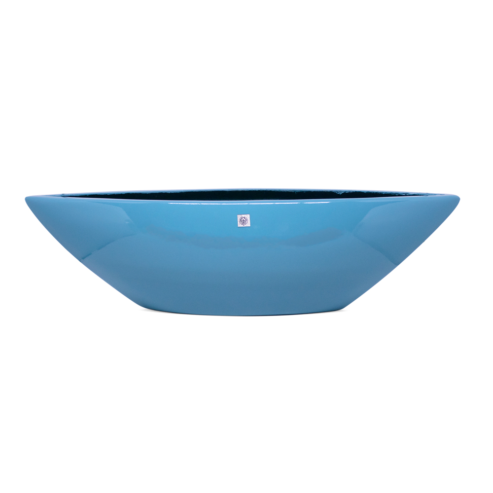 Vaso Decorativo Barca Azul Turquesa 17x63x17 cm - D'Rossi