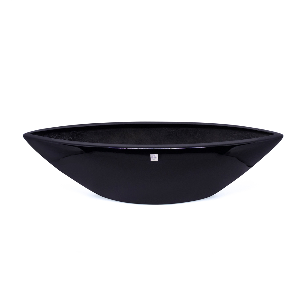 Vaso Decorativo Barca Preto 17x63x17 cm - D'Rossi
