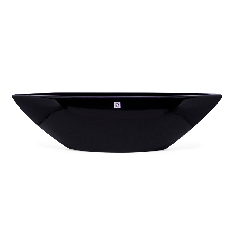 Vaso Decorativo Barca Preto 17x63x17 cm - D'Rossi