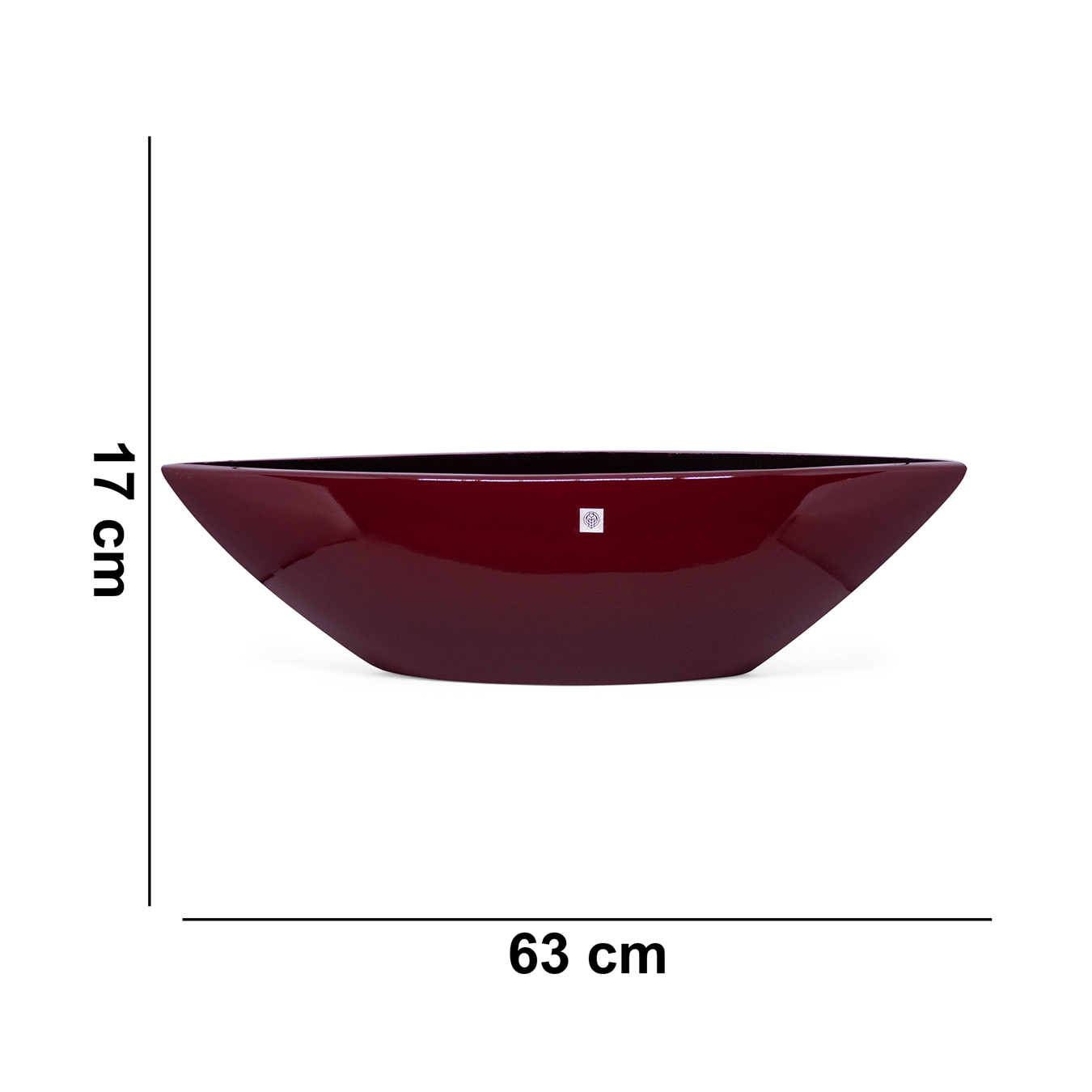 Vaso Decorativo Barca Vermelho Lira 17x63x17 cm - D'Rossi