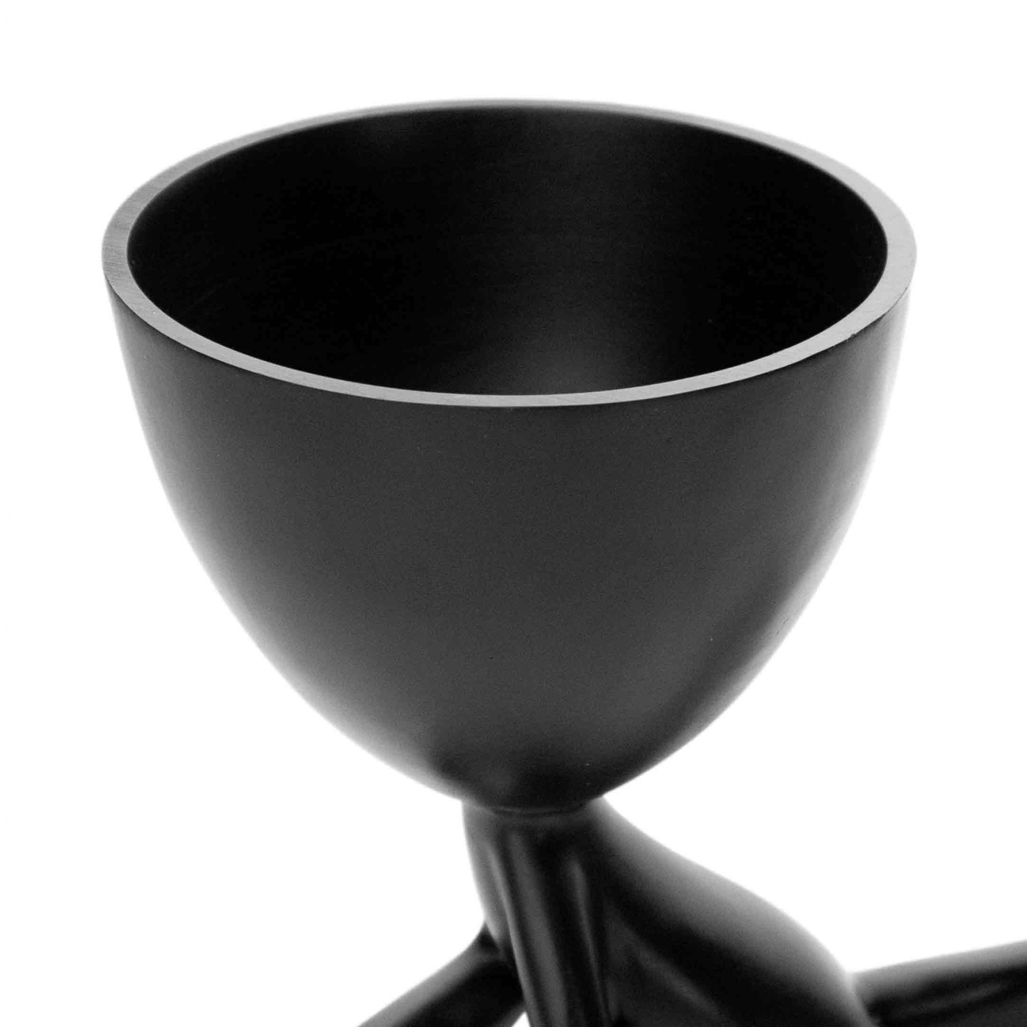Vaso Decorativo Bob Robert Plant Deitado em Poliresina Preto 13x14x10 cm - D'Rossi