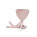 Vaso Decorativo Bob Robert Plant Deitado em Poliresina Rosa 13x14x10 cm - D'Rossi