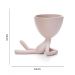 Vaso Decorativo Bob Robert Plant Deitado em Poliresina Rosa 13x14x10 cm - D'Rossi