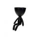 Vaso Decorativo Bob Robert Plant Sentando em Poliresina Preto 18x10x10 cm - D'Rossi