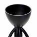 Vaso Decorativo Bob Robert Plant Sentando em Poliresina Preto 18x10x10 cm - D'Rossi