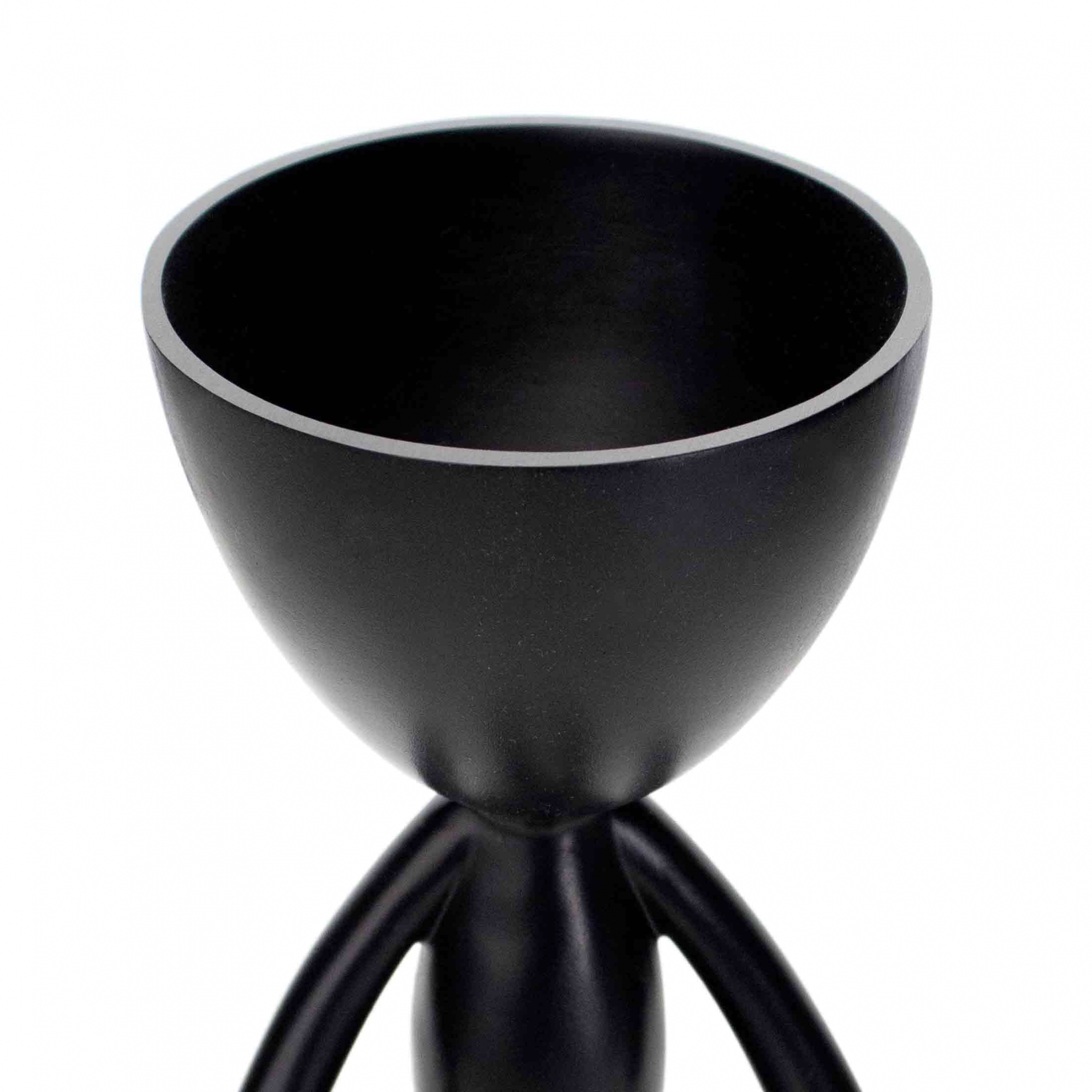 Vaso Decorativo Bob Robert Plant Sentando em Poliresina Preto 18x10x10 cm - D'Rossi