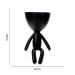 Vaso Decorativo Bob Robert Plant Sentando em Poliresina Preto 18x10x10 cm - D'Rossi