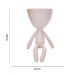 Vaso Decorativo Bob Robert Plant Sentando em Poliresina Rosa 18x10x10 cm - D'Rossi