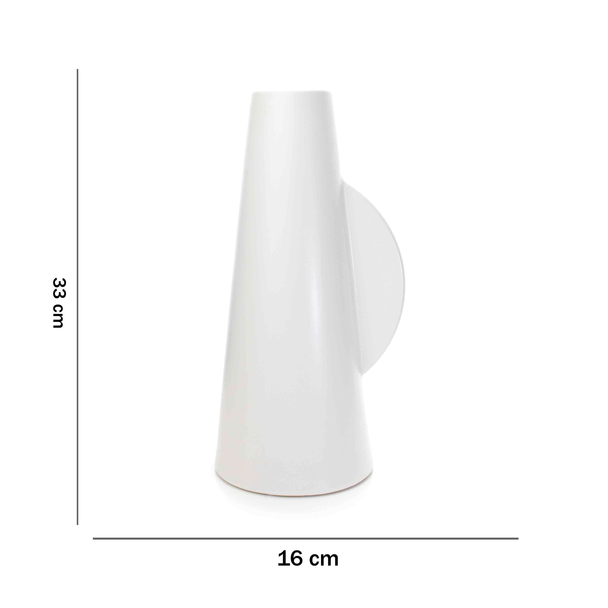 Vaso Decorativo Cilíndrico em Poliresina 33x16x16 cm - D'Rossi