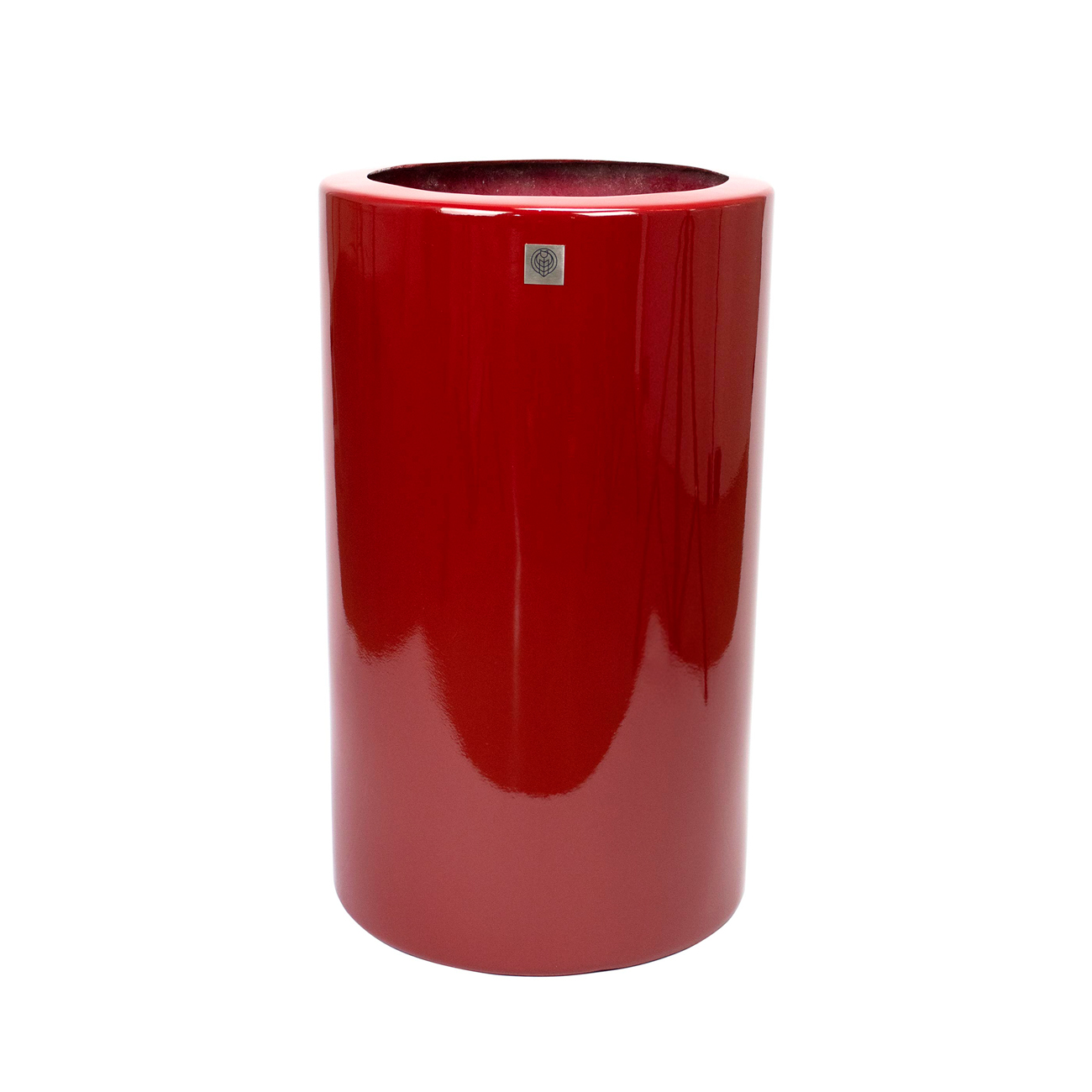 Vaso Decorativo Cilindro Vermelho Lira 70x34x34 cm - D'Rossi