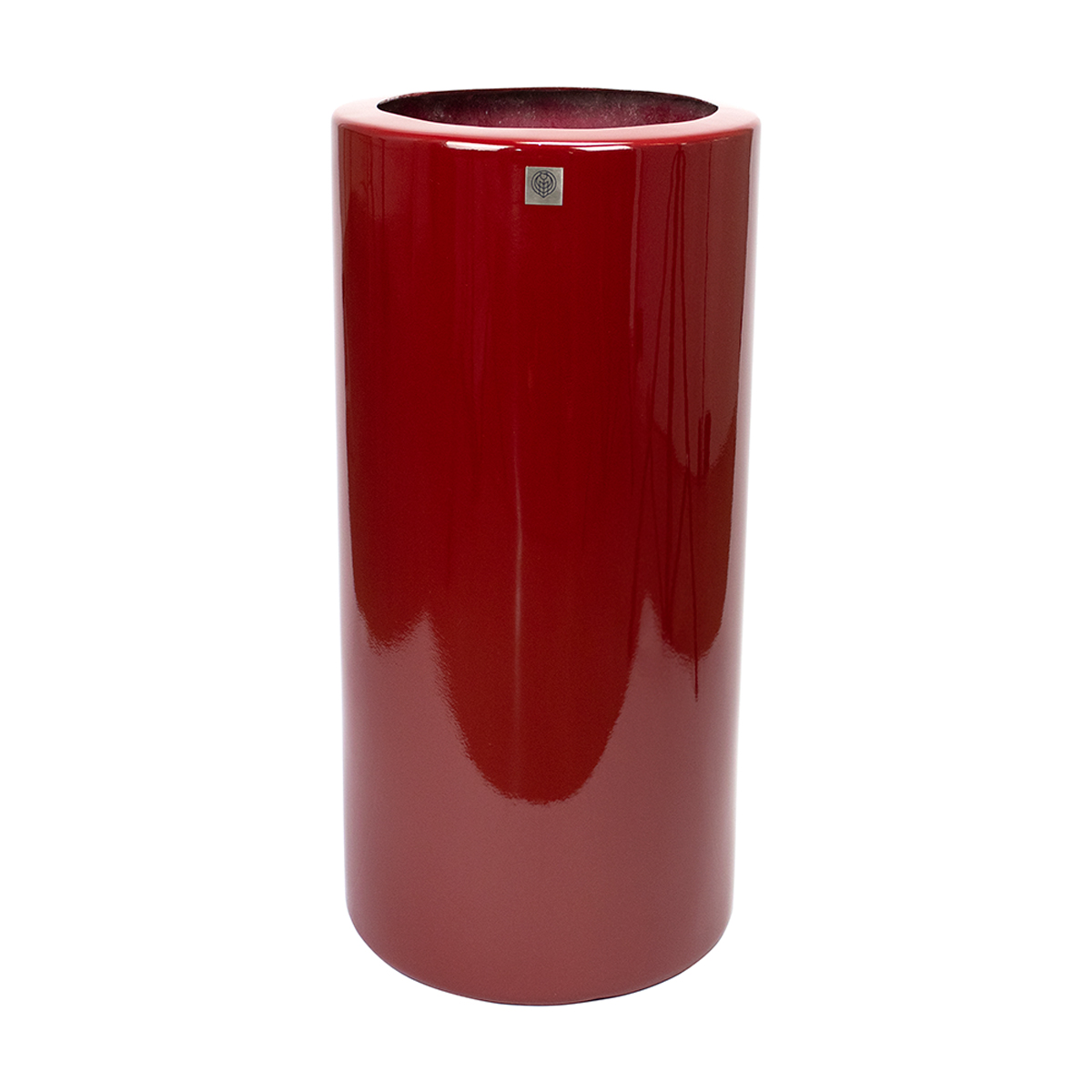 Vaso Decorativo Cilindro Vermelho Lira 89x34x34 cm - D'Rossi