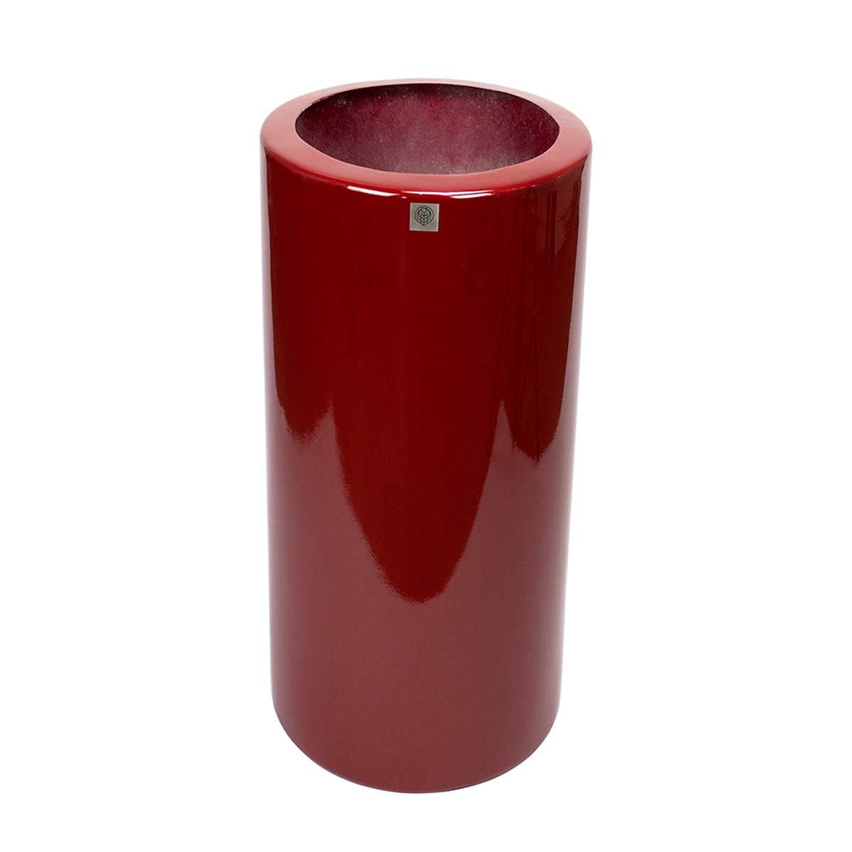 Vaso Decorativo Cilindro Vermelho Lira 89x34x34 cm - D'Rossi