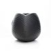 Vaso Decorativo Dobradura Preto em Cerâmica 16,5x17,5 cm - D'Rossi