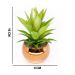 Vaso Decorativo Dourado com Suculenta Artificial Aloe Vera Mini 16x8 cm F04 - D'Rossi