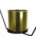 Vaso Decorativo Metal para Pendurar Dourado e Preto 29x33 cm - D'Rossi