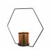 Vaso Decorativo Metal para Pendurar Rose e Preto 29x33 cm - D'Rossi