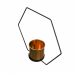 Vaso Decorativo Metal para Pendurar Rose e Preto 29x33 cm - D'Rossi