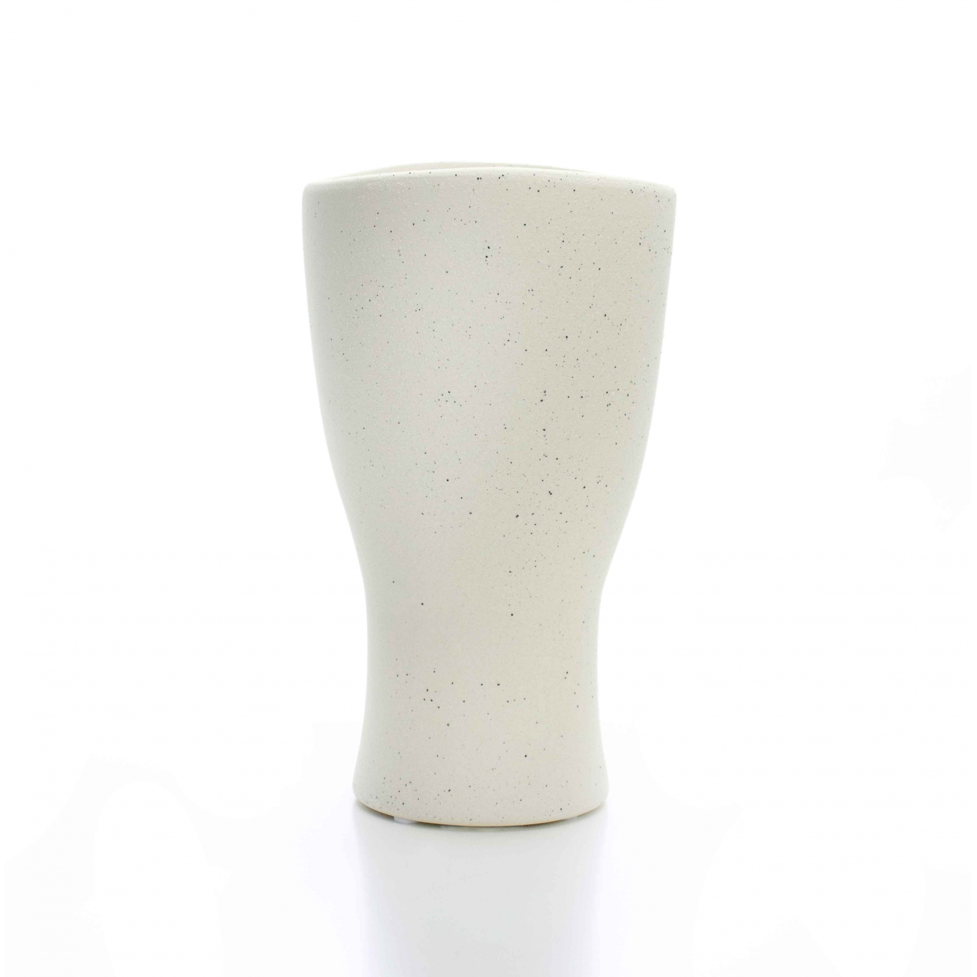 Vaso Decorativo Rosto Areia em Cerâmica 23x15 cm - D'Rossi