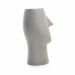 Vaso Decorativo Rosto Cinza Escuro em Cerâmica 25,5x26 cm - D'Rossi