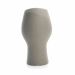 Vaso Decorativo Rosto Cinza Escuro em Cerâmica 25,5x26 cm - D'Rossi