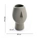 Vaso Decorativo Rosto Cinza Escuro em Cerâmica 25,5x26 cm - D'Rossi