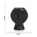 Vaso Decorativo Rosto Em Cêramina Preto 18x14 Cm - D'Rossi
