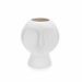 Vaso Decorativo Rosto Em Cerâmica Branco 18x14 Cm - D'Rossi