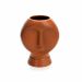 Vaso Decorativo Rosto Em Cerâmica Terracota 18x14 Cm   - D'Rossi