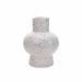 Vaso Decorativo em Cerâmica Flocos Branco 20x13 cm - D'Rossi