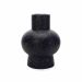 Vaso Decorativo em Cerâmica Flocos Preto 20x13 cm - D'Rossi