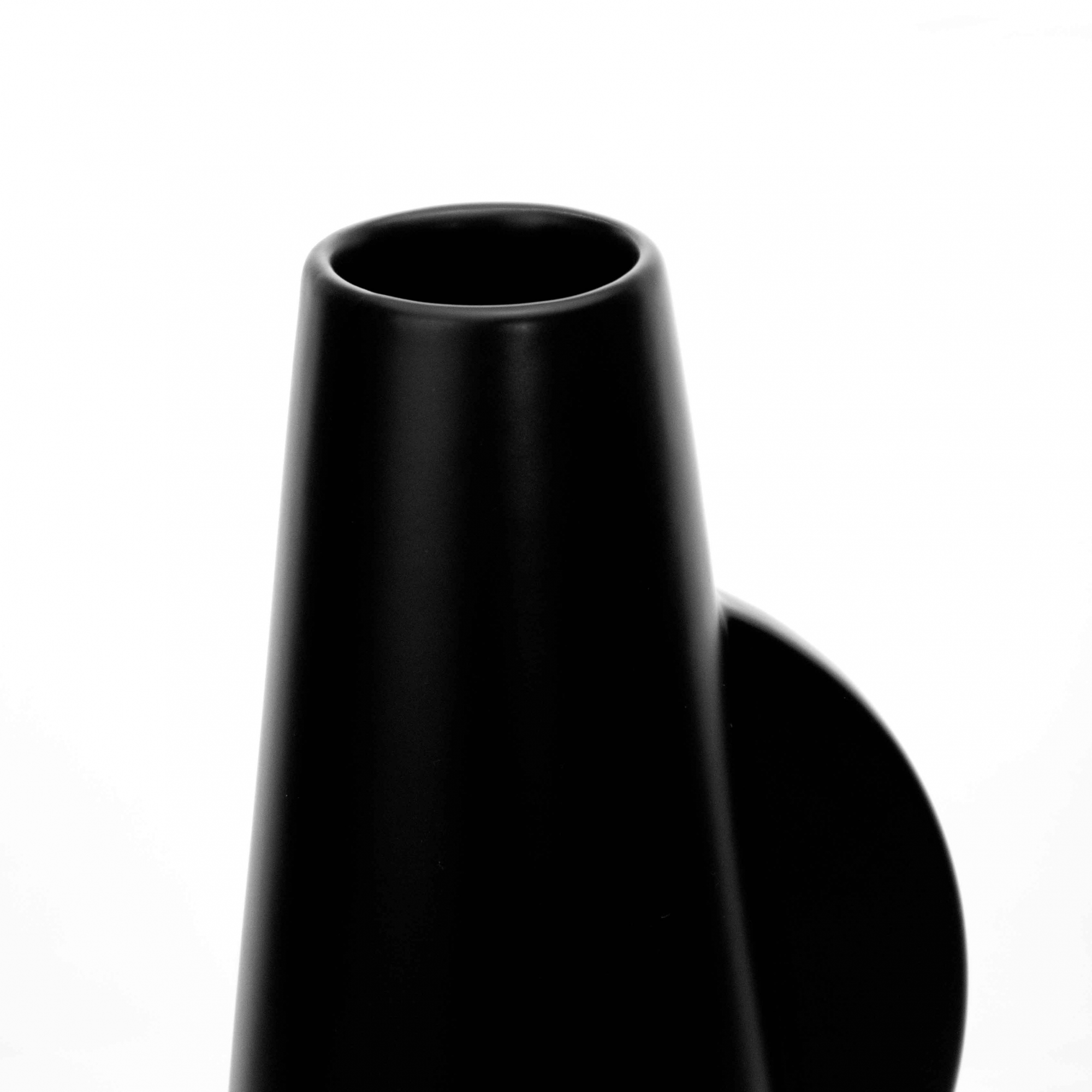 Vaso Decorativo em Cerâmica Preto 33x16 - D'Rossi